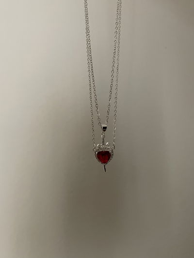 Conjunto corazón y espada Blanco