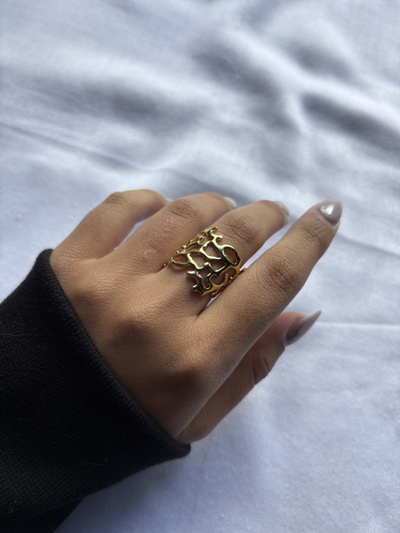 Anillo Seaweed Dorado