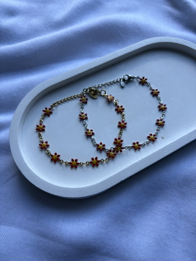 Pulsera Margarita Rojo