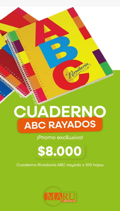 Cuaderno ABC x100 h. Rayado
