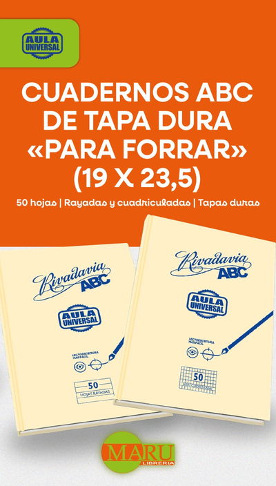 Cuaderno tapa dura 19x23,5 50hojas
