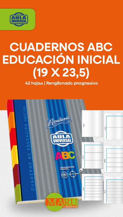 Cuaderno ABC Nivel Inicial 19x23,5 42hojas