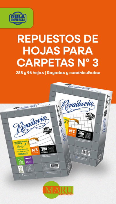 Repuesto N3 288 hojas Ray y Cuad