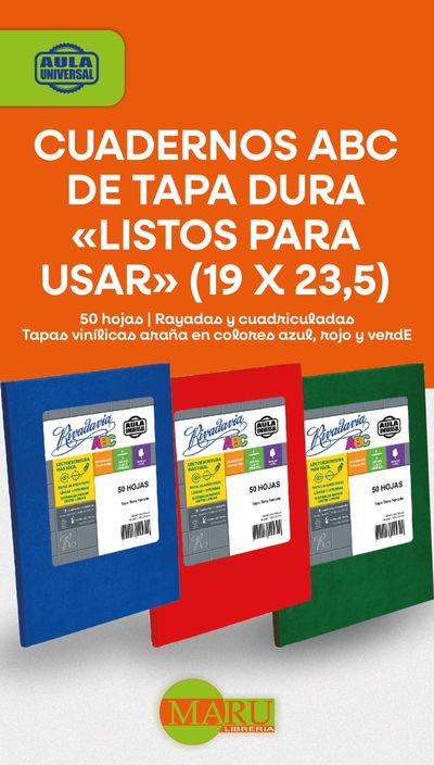  Cuaderno tapa dura ABC 19x23,5 50hojas