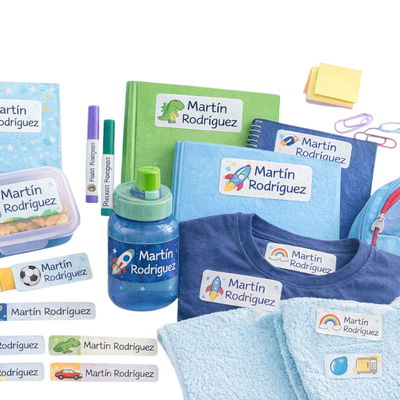 Pack Cole Full - Etiquetas para útiles + Etiquetas termoadhesivas + Vinilos