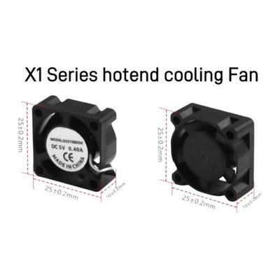 Ventilador Cooler 2510 Hotend Fan Bambu Lab X1/x1c Series