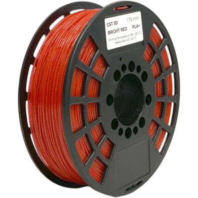 GST3D Filamento PLA+ Rollo x1 KG (Sin Caja) rojo glitter