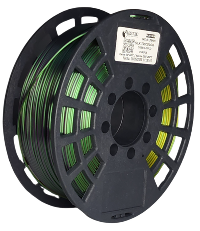 GST3D Filamento SILK x1 KG tricolor gold green purple