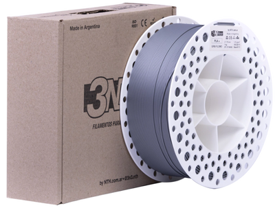 3NMAX PLA + 1.75mm X 1Kg con caja Gris Plomo