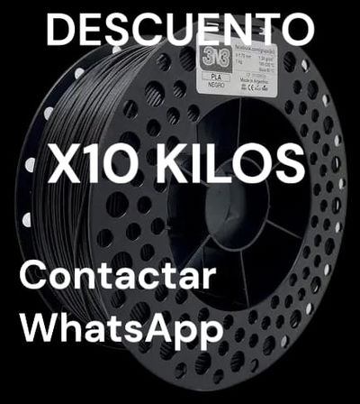 3N3 Filamento PLA 1kg 1.75mm DESCUENTO X10 KILOS