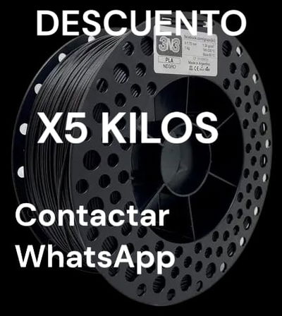 3N3 Filamento PLA 1kg 1.75mm DESCUENTO X5 KILOS