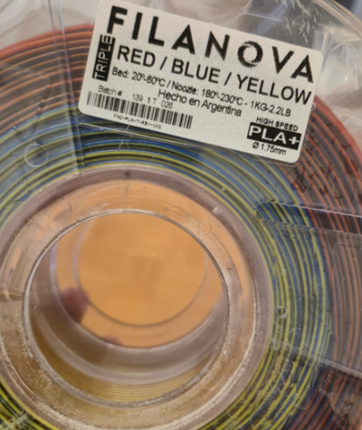 Filamento Filanova Tricolor Red Blue Yellow En Caja