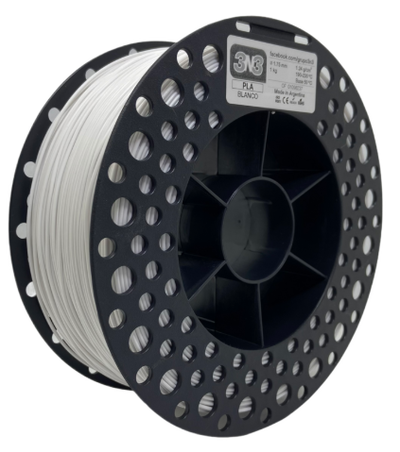 3N3 Filamento PLA 1kg 1.75mm Blanco
