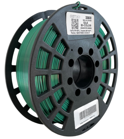 GST3D Filamento SILK x1 KG Bi-Color Verde/Grafito