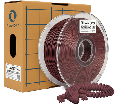 Filamento Filanova PLA x1 KG Bordeaux Red