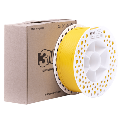 3NMAX PLA + 1.75mm X 1Kg con caja AMARILLO