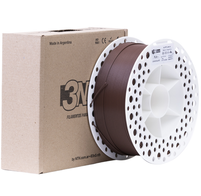 3NMAX PLA +  1.75mm X 1Kg con caja CHOCOLATE