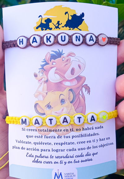 Pulseras Compartidas x2 Hakuna Matata