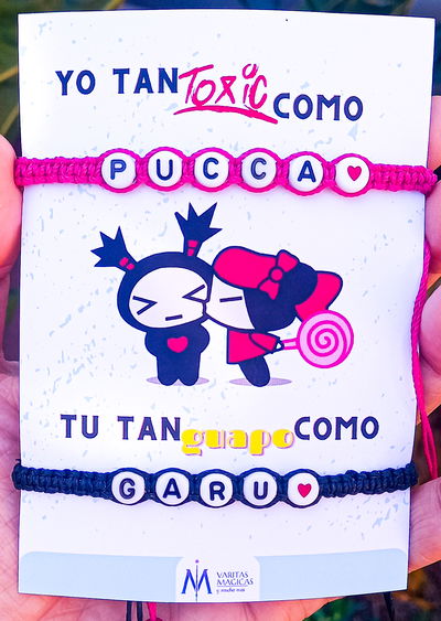 Pulseras Compartidas x2 Pucca y Garu