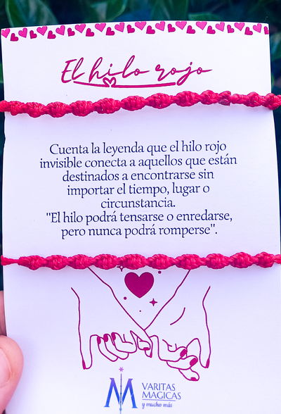 Pulseras Compartidas x2 Hilo Rojo