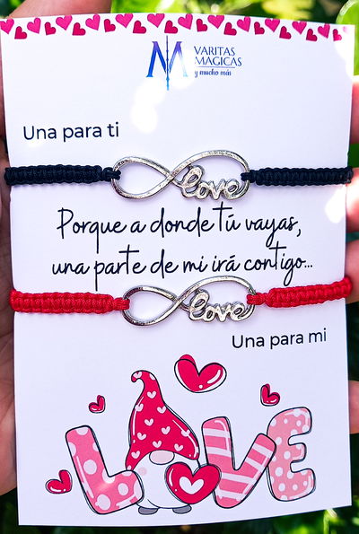 Pulseras Compartidas x2 Infinito Love