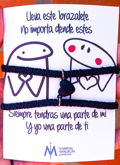 Pulseras Compartidas x2  Iman Corazón 