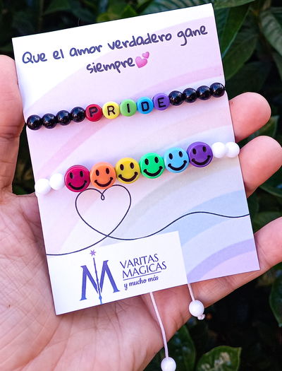 Nuevo Modelo Pulseras Compartidas x2 Pride Smile