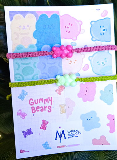 Pulseras Compartidas x2 Osos Gummy Pastel