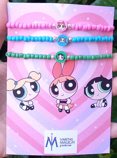 Nuevo Modelo de Pulseras Compartidas x3 Chicas Superpoderosas 