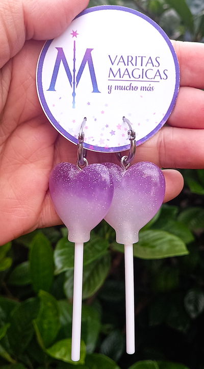 Aros de AQ. Chupetin de Corazón 