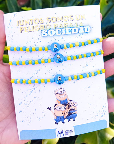 Pulseras Compartidas x3 Minions