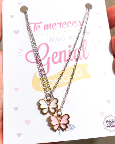 Cadenas Compartidas de Acero Quirúrgico Mariposas 