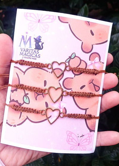 Pulseras Compartidas x3 Capybara (Carpincho)