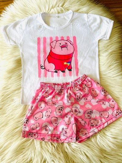 pijama chancho corto kids