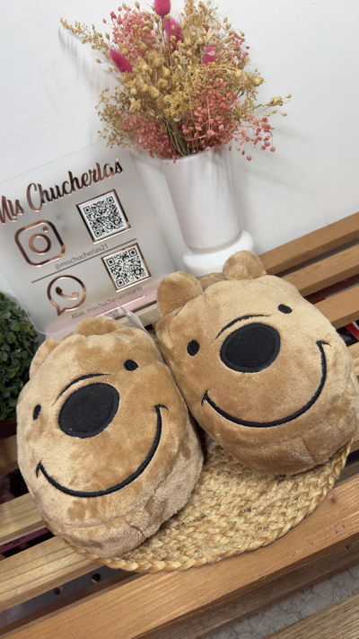 Pantuflas pooh marron