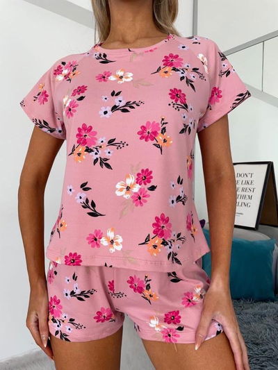 pijama corto rosa