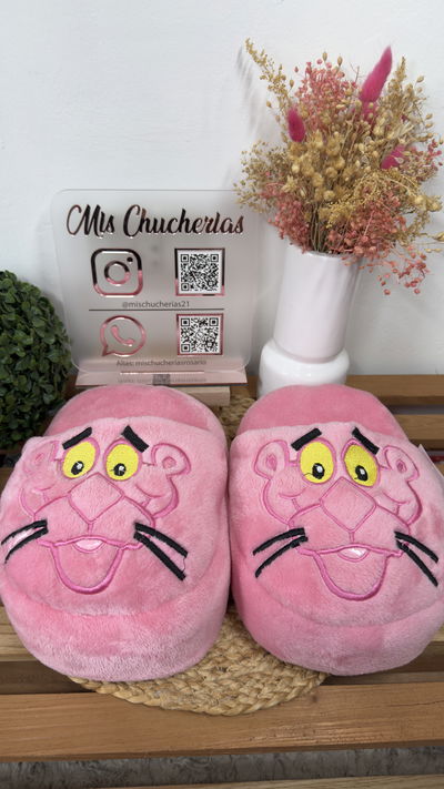 Pantuflas pantera rosa