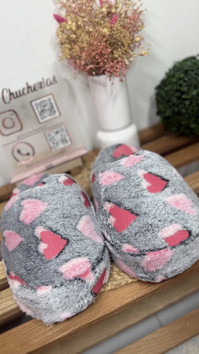 Pantuflas corazon