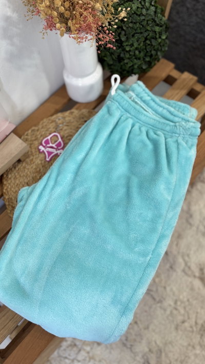 Pantalon polar celeste