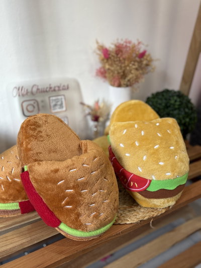 Pantuflas hamburguesa