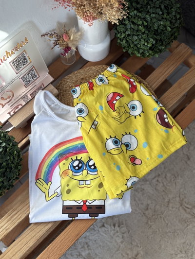 Pijamas bob esponja corto 