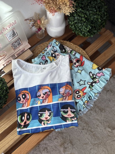 Pijamas chicas super poderosas corto 