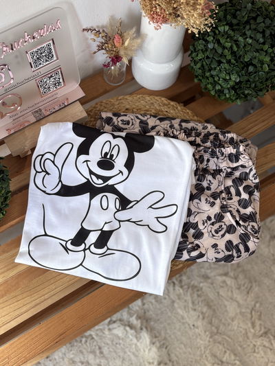 pijama largo mickey cremita