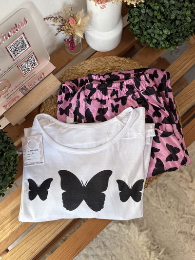 pijama largo mariposa