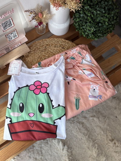 pijama largo cactus