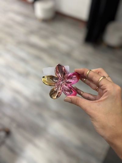 Broche Flor Hawaiana Holografica