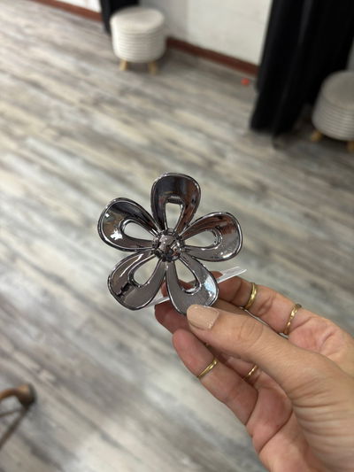 Broche Flor Metalizada