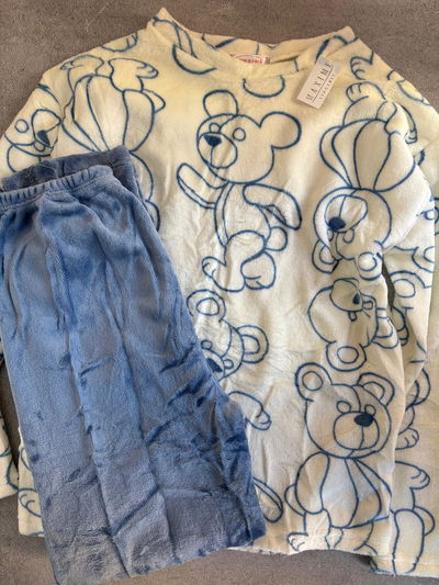 Pijama Polar Osito Azul