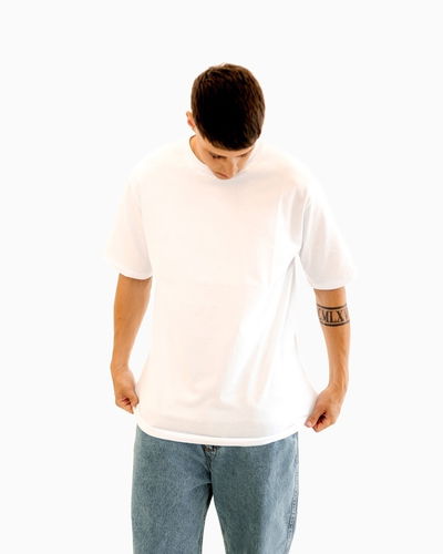 CALCIO Remera Over Blanca