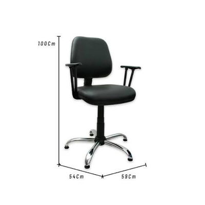 SILLON PATA CROMADA  RESPALDO ACOLCHADO GAS